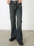 Lockere, gerade, vielseitige Jeans mit weitem Bein