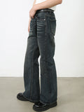 Lockere, gerade, vielseitige Jeans mit weitem Bein