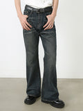 Lockere, gerade, vielseitige Jeans mit weitem Bein