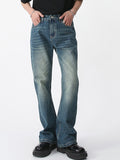 Personalized Straight Micro Speaker Loose Jeans