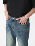 Personalized Straight Micro Speaker Loose Jeans