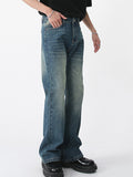 Personalized Straight Micro Speaker Loose Jeans