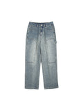 Washed Wide Leg Straight Loose Jeans