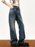 Distressed bamboo casual Boyfriend Jeans