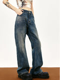 Distressed bamboo casual Boyfriend Jeans