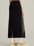 Contrast color stitching quick drying Maxi Skirts