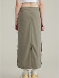 Contrast color stitching quick drying Maxi Skirts