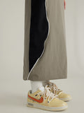 Contrast color stitching quick drying Maxi Skirts