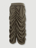 Pleated quick-drying four-way elastic Maxi Skirts