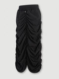 Pleated quick-drying four-way elastic Maxi Skirts