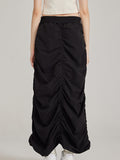 Pleated quick-drying four-way elastic Maxi Skirts