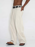 Mid-High Waist Solid Color Loose Jeans