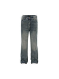 Tide Wash Distressed Flare Jeans