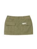 Work Style Pocket A-Line Mini Skirts