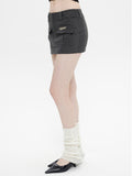 Work Style Pocket A-Line Mini Skirts