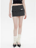 Work Style Pocket A-Line Mini Skirts