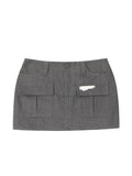 Work Style Pocket A-Line Mini Skirts