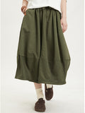 Versatile High Waist Casual Skirt Maxi Skirts