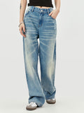 Washed Distressed Boyfriend Jeans