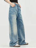 Washed Distressed Boyfriend Jeans