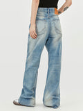 Washed Distressed Boyfriend Jeans