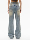 Retro Washed Faded Yellow Boyfriend Jeans