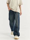 Simple And Versatile Straight Leg Loose Jeans