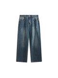 Schlichte und vielseitige Jeans mit geradem Bein und lockerem Schnitt