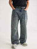 Retro Personality Straight Loose Jeans