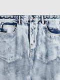 Gradient Smudged Wide Legs Loose Jeans