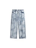 Lockere Jeans mit weitem Bein und Farbverlauf