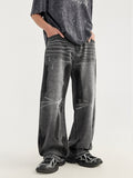 Hip Hop Colored Wide Legs Loose Jeans