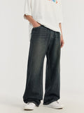 Beschichtete Vintage-Jeans mit weitem Bein