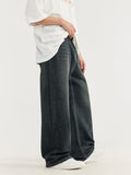 Beschichtete Vintage-Jeans mit weitem Bein