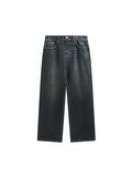 Beschichtete Vintage-Jeans mit weitem Bein