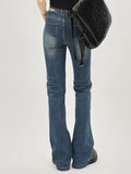 Design Stickerei Hot Girl Micro Horn Slim Jeans