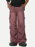 Retro American High Street Wash Cargo Jeans