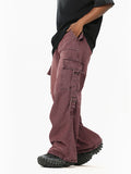 Retro American High Street Wash Cargo Jeans