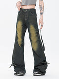 High Street Design With Adjustable Sides Cargo Jeans