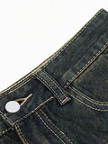 High Street Design With Adjustable Sides Cargo Jeans