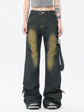 High Street Design With Adjustable Sides Cargo Jeans