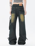 High Street Design With Adjustable Sides Cargo Jeans