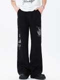 Printed American Straight Boyfriend Jeans