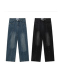 Straight Retro Rivets Loose Jeans