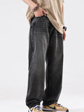 High Street Distressed Washed Loose Jeans