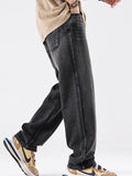 High Street Distressed Washed Loose Jeans