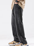 High Street Distressed Washed Loose Jeans