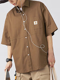 Japanese Workwear Loose Cotton Short Sleeve