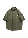 Japanese Workwear Loose Cotton Short Sleeve