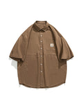 Japanese Workwear Loose Cotton Short Sleeve